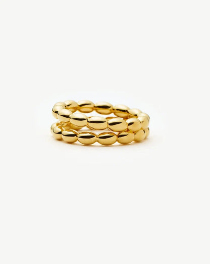 Molten Olive Stacked Ring | 18k Gold Plated Rings Missoma