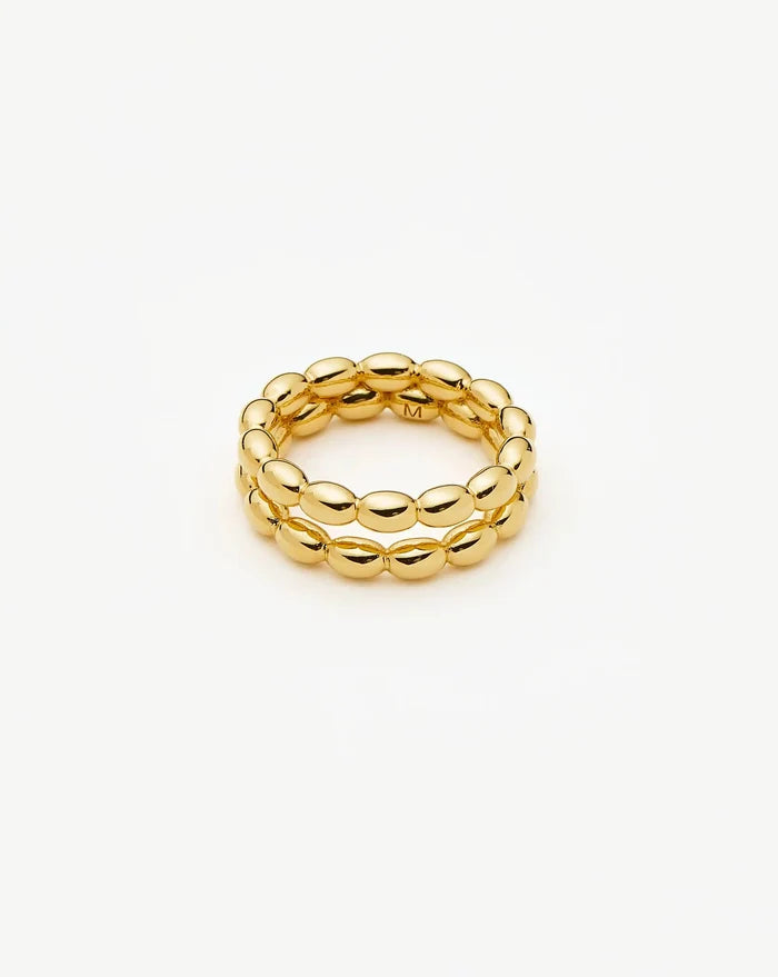 Molten Olive Stacked Ring | 18k Gold Plated Rings Missoma