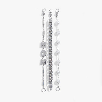 Mom Pearl Stranded™ Bracelet Set