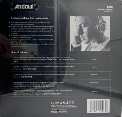 Monitor Headphones-Andowl/D98/DJ