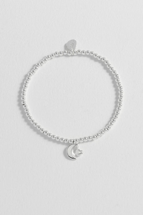 Moon & Heart Stretch Bracelet