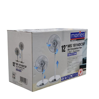 Morries 12 Inches 2 In 1 Remote Air Circulation Stand Fan MS 1816DCSF
