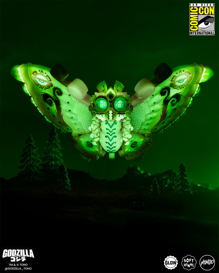 Mothra - Vinyl Designer Figure by Urban Aztec - Cherry Blossom Glow in the Dark Variant
