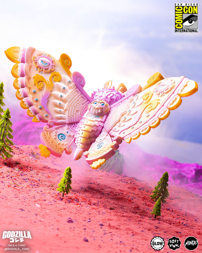 Mothra - Vinyl Designer Figure by Urban Aztec - Cherry Blossom Glow in the Dark Variant