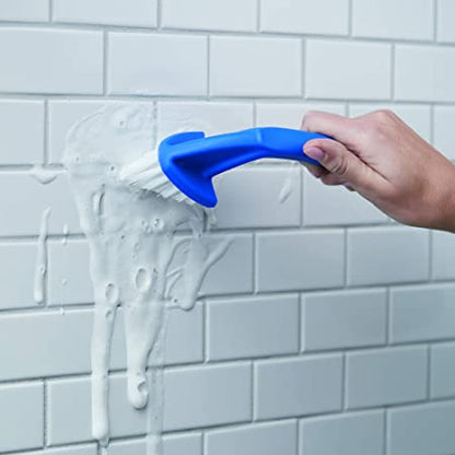 Mr. Clean 2 in 1 Household Scrub Brush Multi-Use Cleans Large Surface Grout Burst gets in crevices and corners  -400275 mega