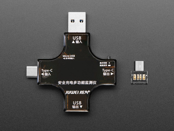 Multifunctional USB Digital Tester - USB A and C by The Pi Hut - The Pi Hut
