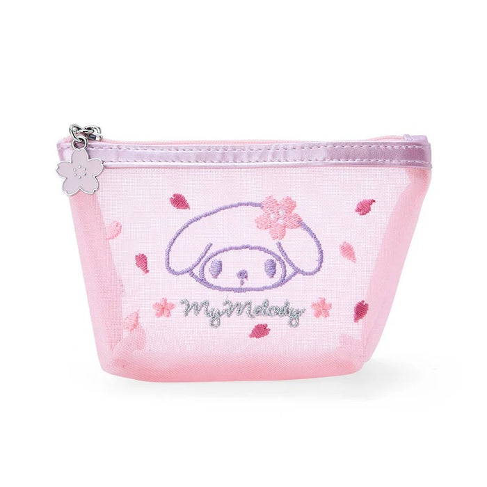 My Melody Mesh Zipper Pouch (Pink Sakura Series) Bags Japan Original