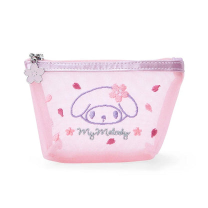 My Melody Mesh Zipper Pouch (Pink Sakura Series) Bags Japan Original
