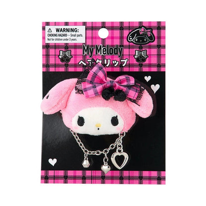 My Melody Plush Hair Clip (Rock ’n’ Check Series) Accessory Japan Original