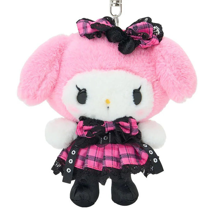 My Melody Plush Mascot Keychain (Rock ’n’ Check Series) Accessory Japan Original