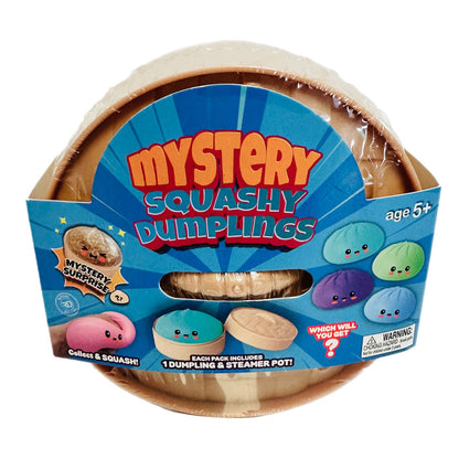 Mystery Squashy Dumplings with Faces - 3.5 Inch Surprise Squishy Sensory Toy