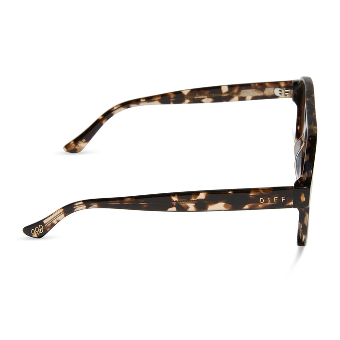 jessie james decker x diff eyewear featuring the nash navigator prescription glasses with a espresso frame side view