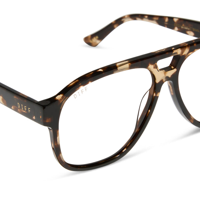 jessie james decker x diff eyewear featuring the nash navigator prescription glasses with a espresso frame detailed view