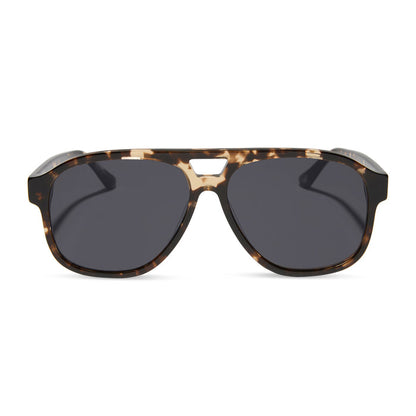 jessie james decker x diff eyewear featuring the nash navigator prescription sunglasses with a espresso frame front view