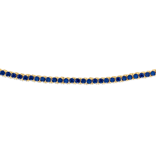 Navy Crystal Tennis Necklace