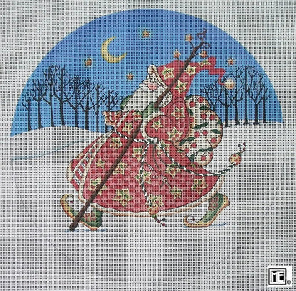 Needlepoint Canvas: Olde World Check with Background