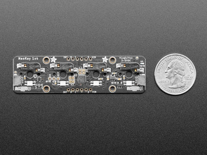 NeoKey 1x4 QT I2C - Four Mechanical Key Switches with NeoPixels by Adafruit - The Pi Hut