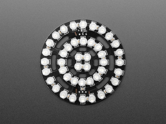 NeoPixel Triple-Ring Board with 44 Thru-Hole LEDs (66mm Diameter) by Adafruit - The Pi Hut