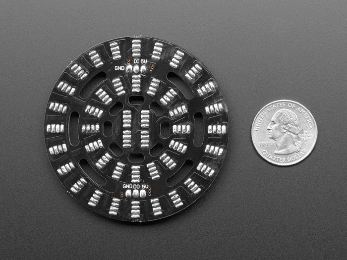 NeoPixel Triple-Ring Board with 44 Thru-Hole LEDs (66mm Diameter) by Adafruit - The Pi Hut