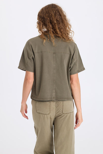 XCVI Nevo Twill Capelet-Style Jacket