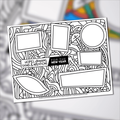 New Year's Coloring Page & Poster