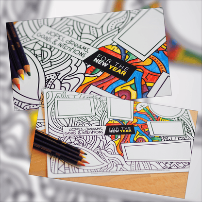 New Year's Coloring Page & Poster