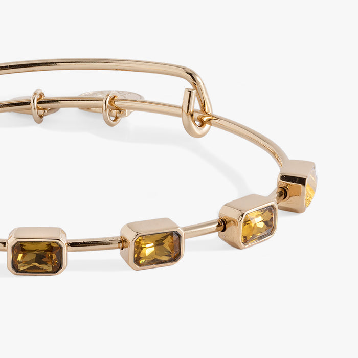November Birthstone Emerald Cut Bangle