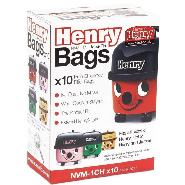 Numatic Original Vacuum Bags | 10 Pack Henry Vacuum Accessories Euronics Ireland