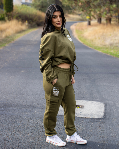 Obsessed Oversized Cropped Hoodie