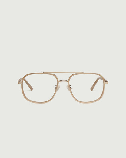 Soybean::Octavio Eyeglasses pilot Brown metal front
