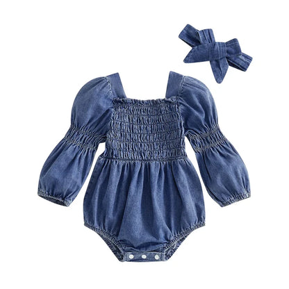 OLIVIA Denim Romper