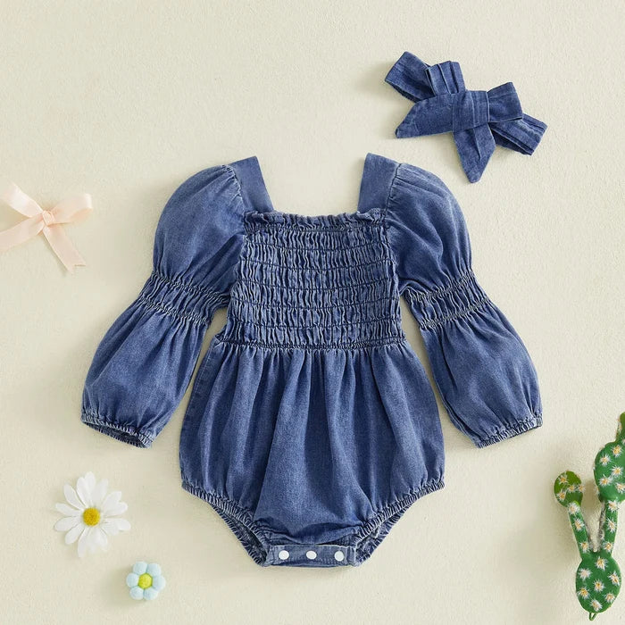 OLIVIA Denim Romper