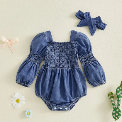 OLIVIA Denim Romper
