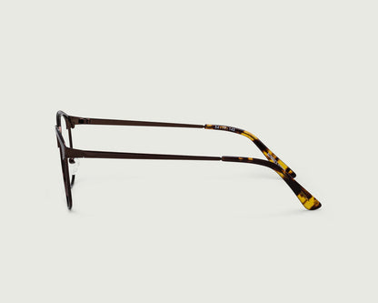 Bronze::Ollie Eyeglasses browline brown metal side