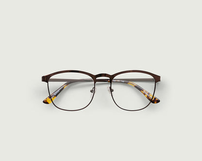 Bronze::Ollie Eyeglasses browline brown metal top