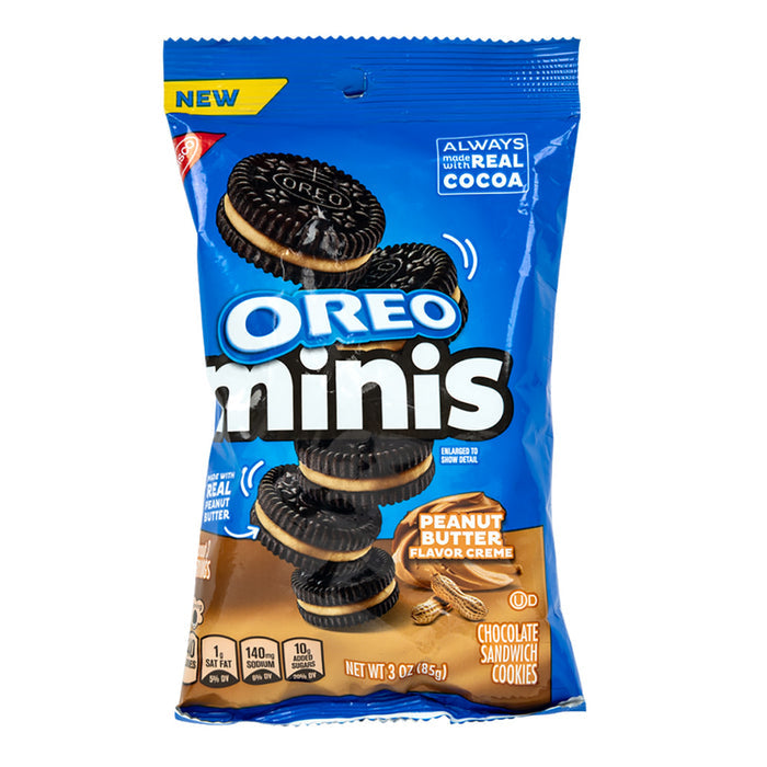 Oreo Peanut Butter Mini Cookies Peg Bag - 12 Count