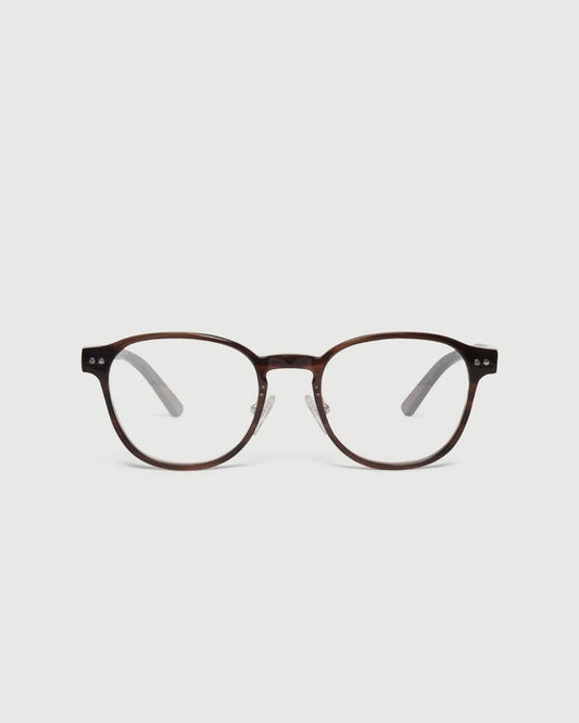 Polished Tort::Orman Eyeglasses round tort acetate front
