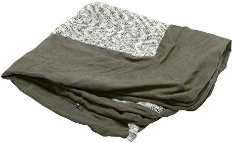 (Two-Tone Faux Fur & Suede) Dark Sage / Medium / Cover Only