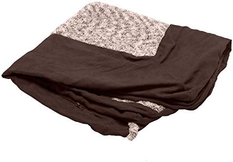 (Two-Tone Faux Fur & Suede) Espresso / Medium / Cover Only