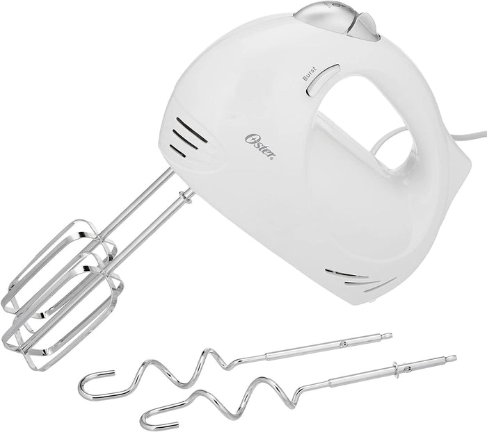 Oster Hand Mixer (240 Watts) - With it’s advanced features and versatility you can mix through any batter, dough or tasty mixture on the menu. Storage is made easy. 03426441186 Pie's Variety Store