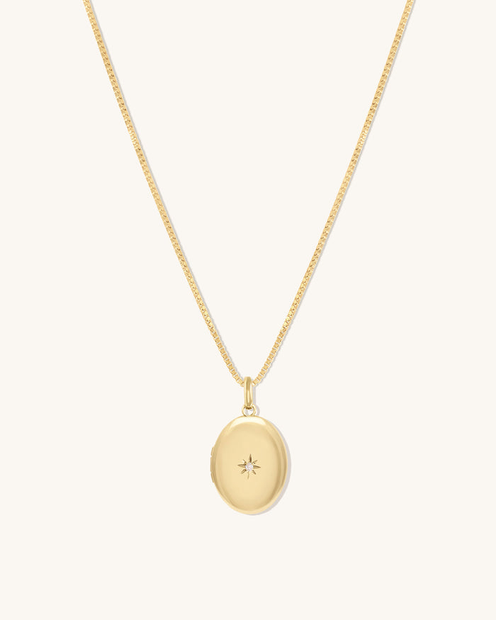 Oval Diamond Locket
