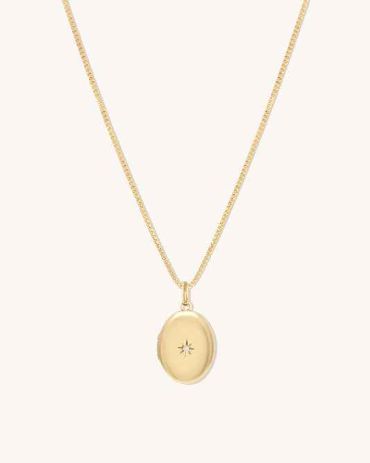 Oval Diamond Locket