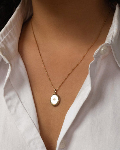 Oval Diamond Locket