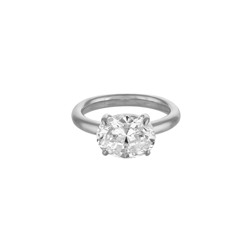 Oval Pinky Ring Silver - sterling silver pinky ring with prong set oval lab gemstone