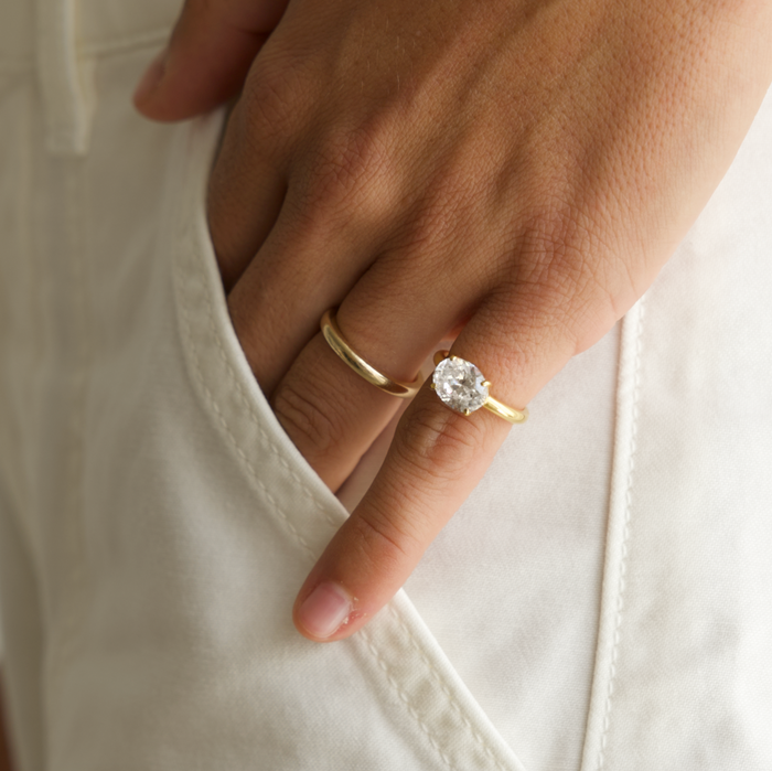 Oval Pinky Ring Silver
