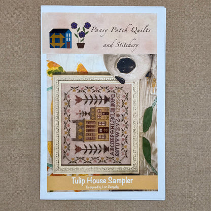 Pansy Patch Quilts and Stitchery - Tulip House Sampler - Cross Stitch Chart and/or Roxy Floss Co Threads