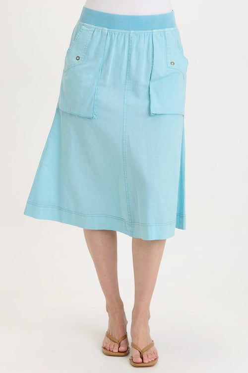Wearables Parvati Cotton Linen Midi Skirt