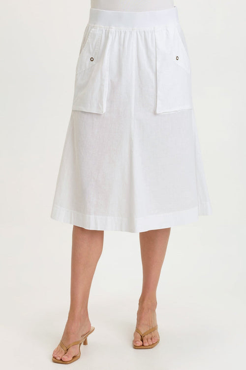 Wearables Parvati Cotton Linen Midi Skirt