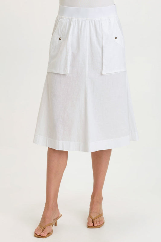 Wearables Parvati Cotton Linen Midi Skirt