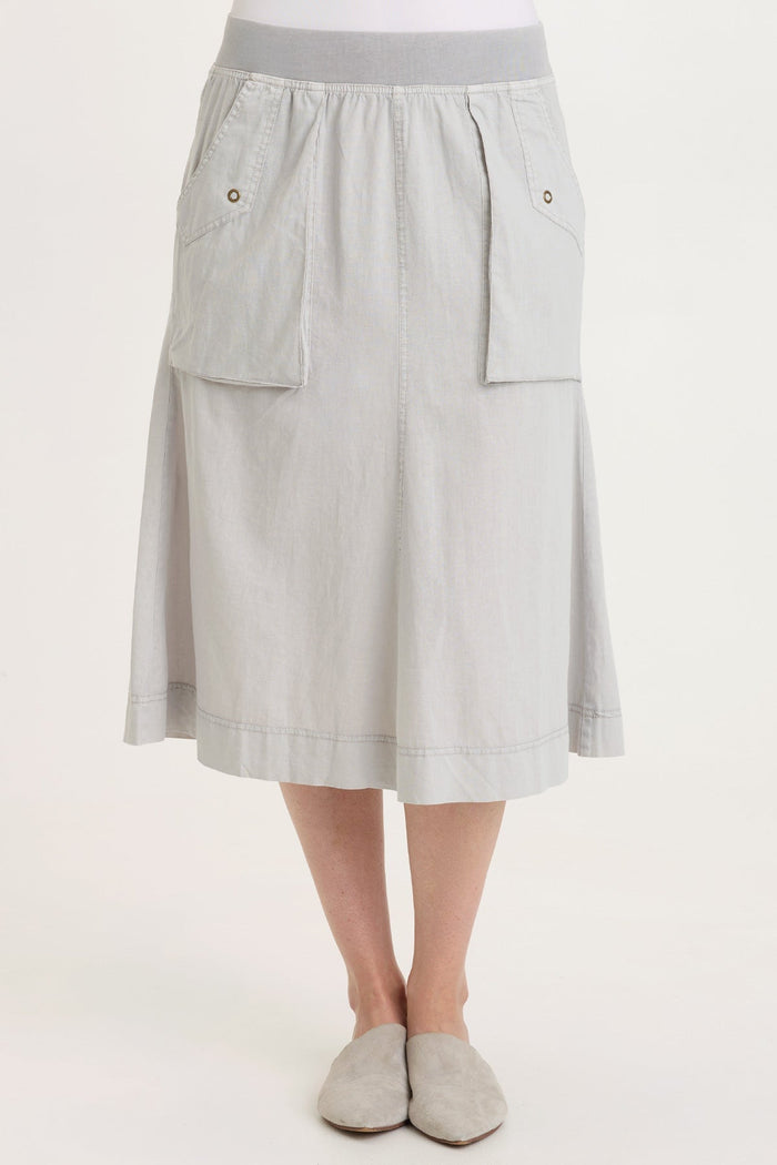 Wearables Parvati Cotton Linen Midi Skirt